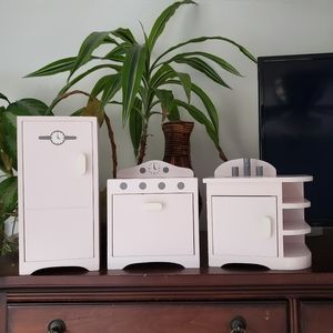 COPY - Pottery Barn Kids wooden doll kitchen for 18" American Girl Dolls